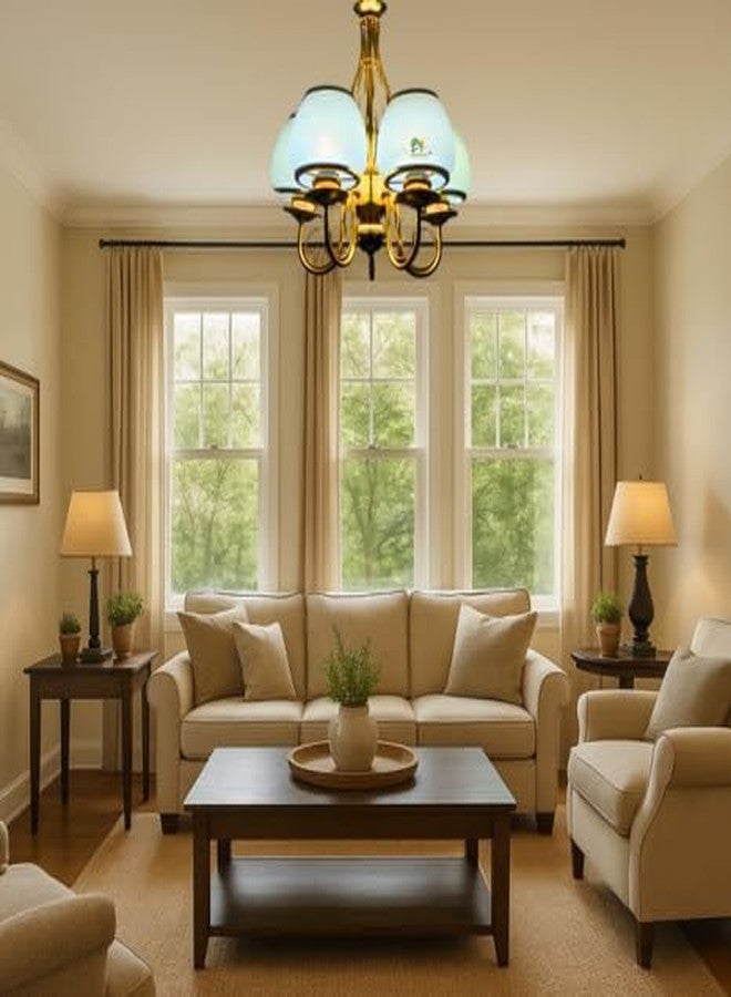 Weldecor 5 Light lamp Chandelier for Home Decorative Ceiling Hanging jhoomer for Home Living Room and Hall (Style4) - Image 2